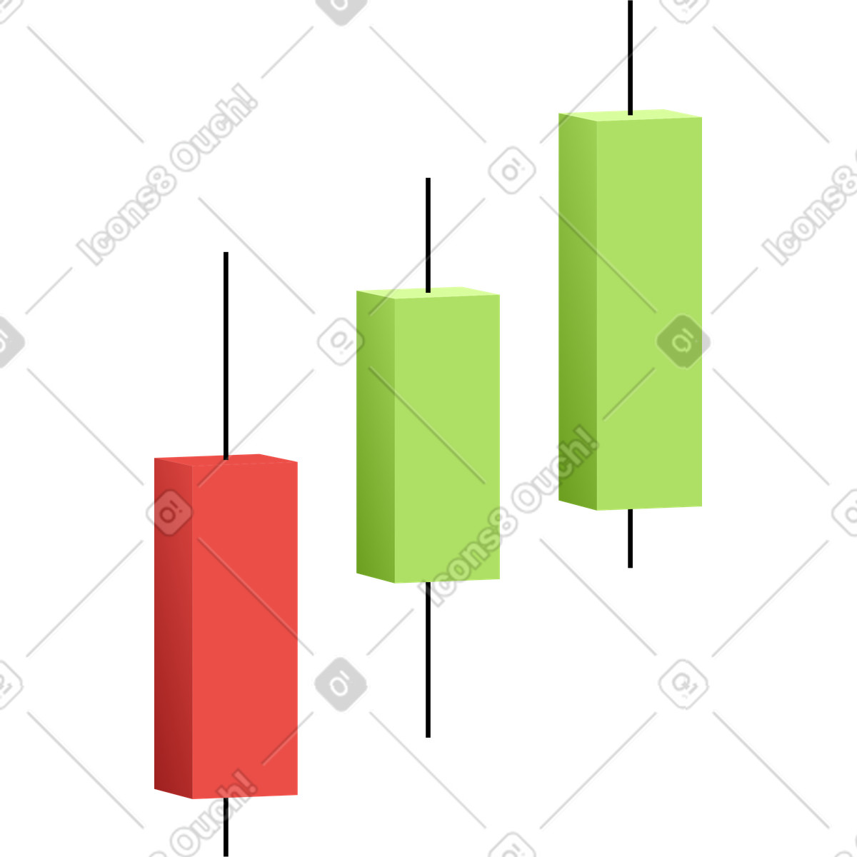 Grafico a candela illustrazione in stile Levels scarica in PNG, SVG