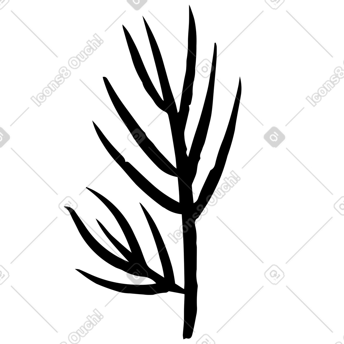Ilustração de Árvore sem folhas em no estilo Scandi para baixar em PNG, SVG