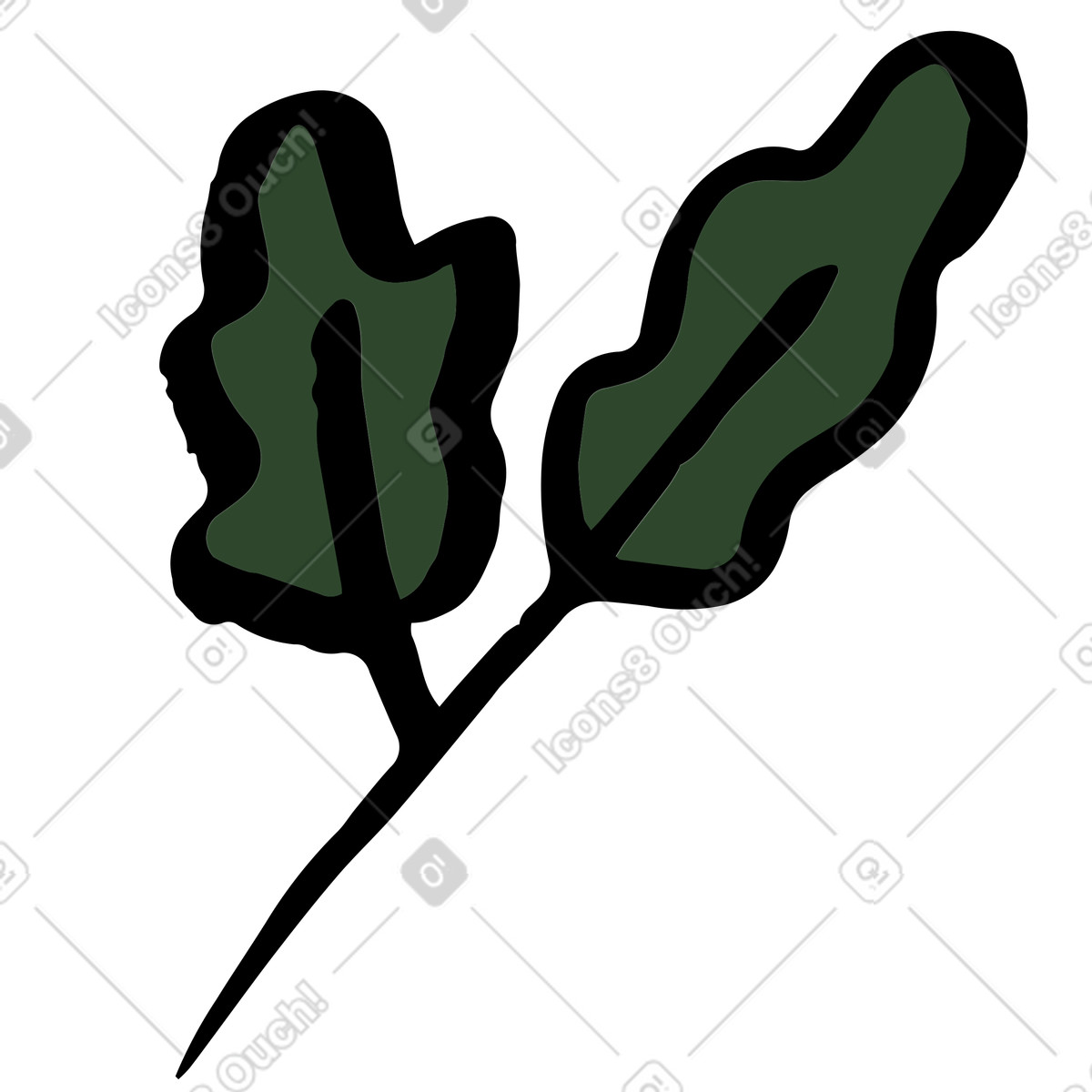 Pianta illustrazione in stile Scandi scarica in PNG, SVG
