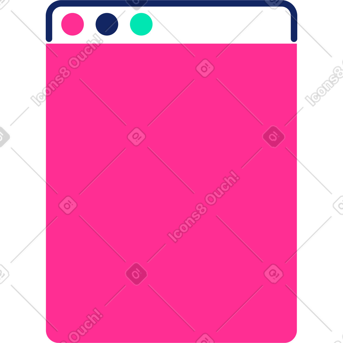 Browser window illustration in Cyborg style download in PNG, SVG