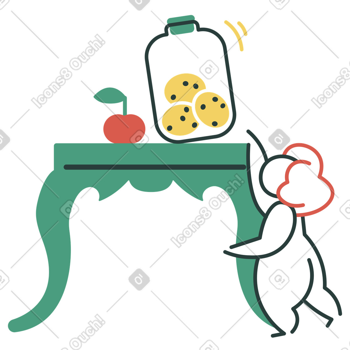 Sto cercando di ottenere un cookie illustrazione in stile Macaroni scarica in PNG, SVG