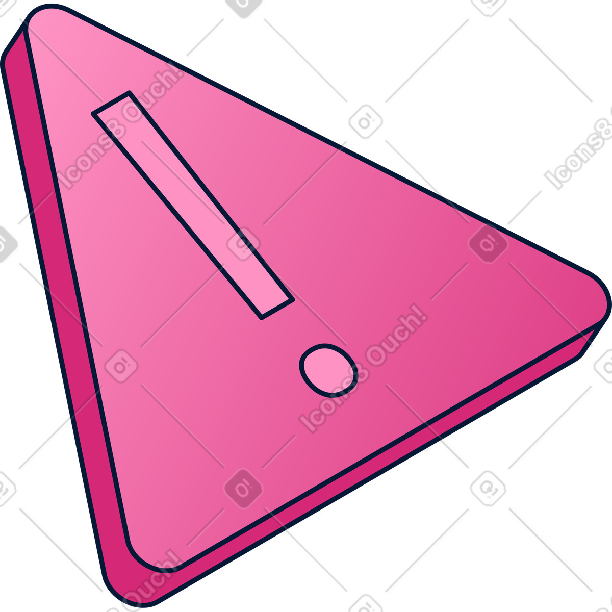 Warning sign illustration in PNG, SVG