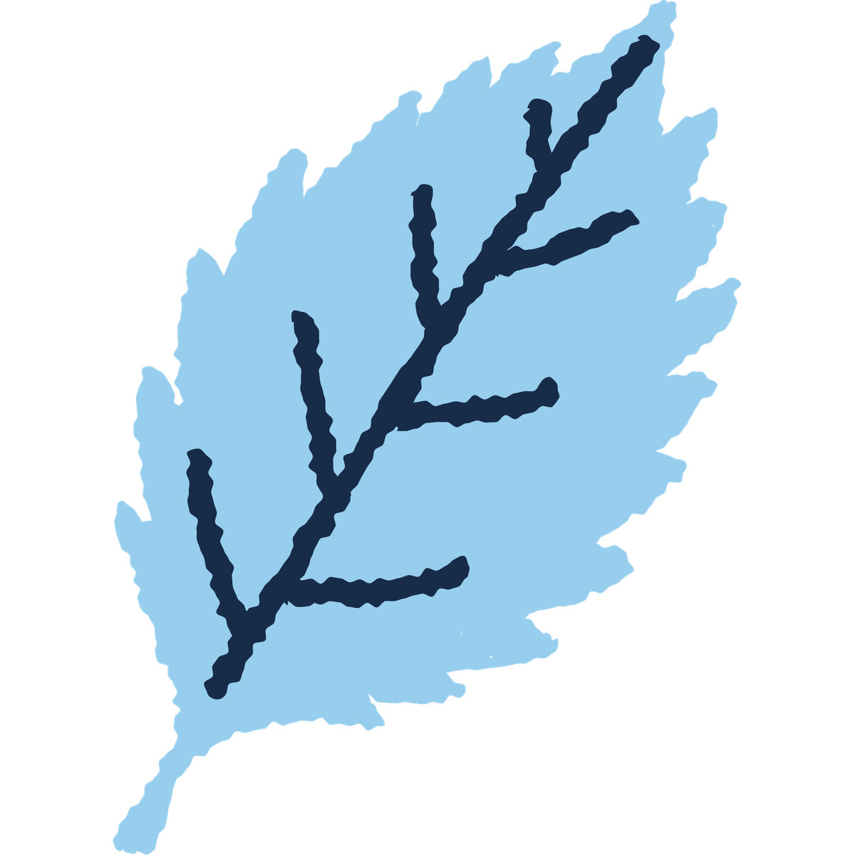 Ilustración Light blue leaf en estilo Cherry a descargar en PNG y SVG