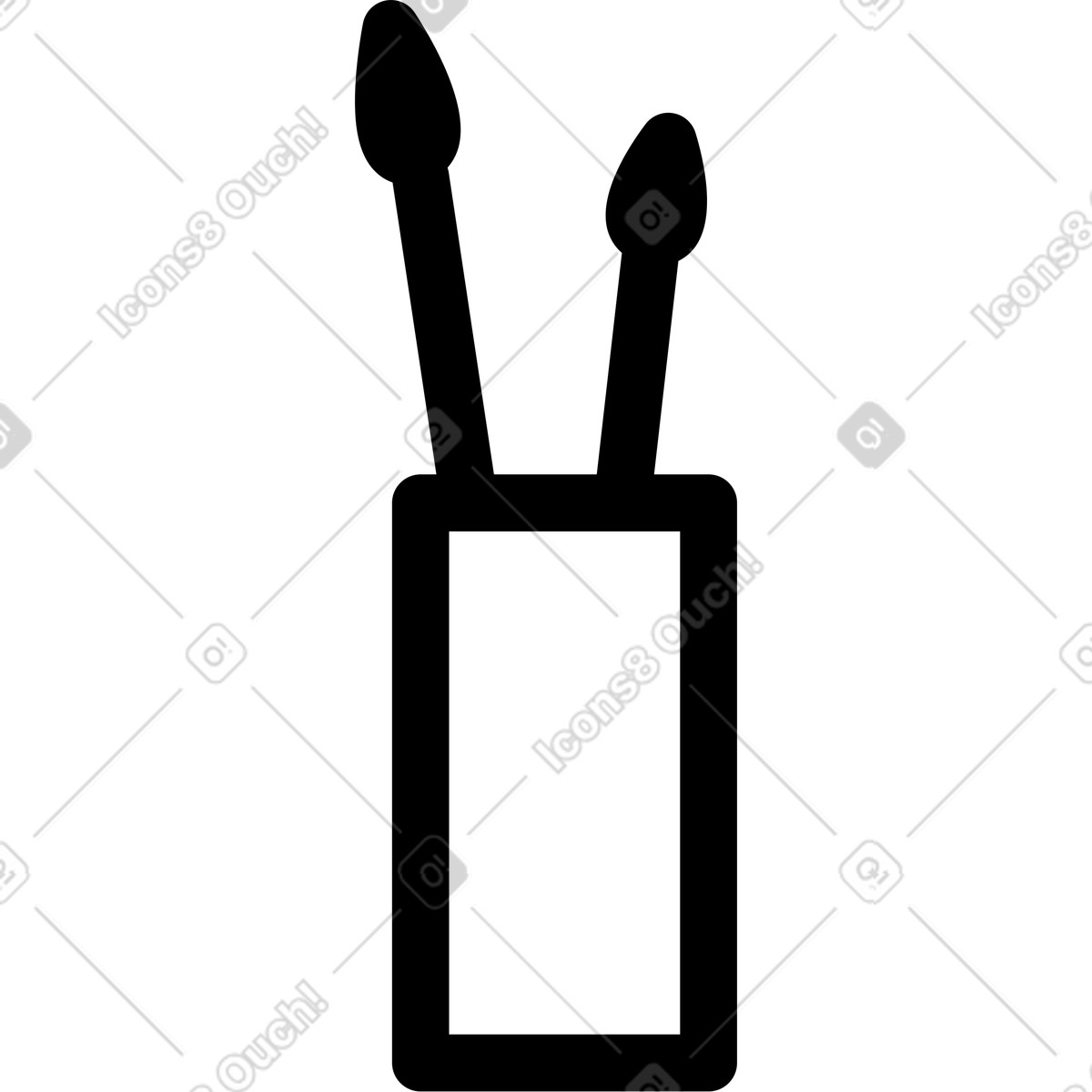 Illustration Brosse peut dans le style Transistor à télécharger aux formats PNG, SVG