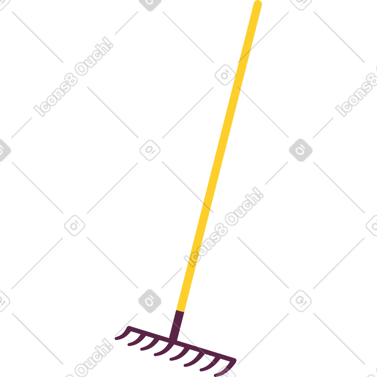 Rastrello illustrazione in stile Sammy scarica in PNG, SVG