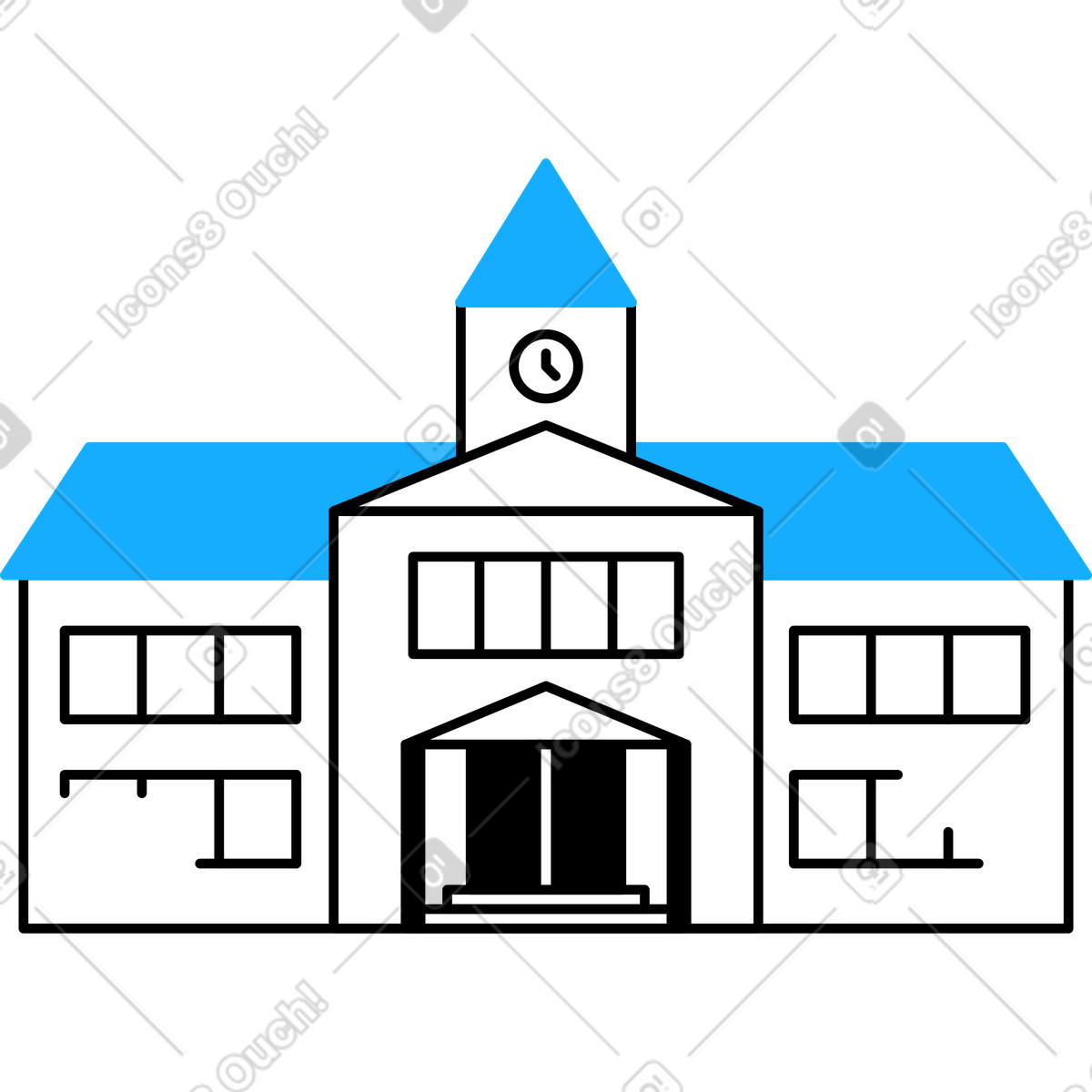 University illustration in Transistor style download in PNG, SVG