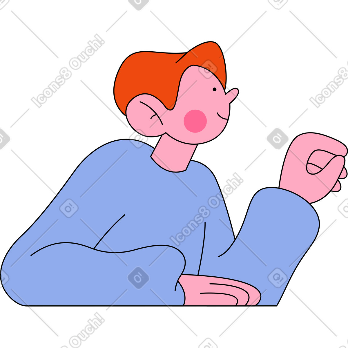 Illustration Homme tenant quelque chose dans le style Bloom à télécharger aux formats PNG, SVG