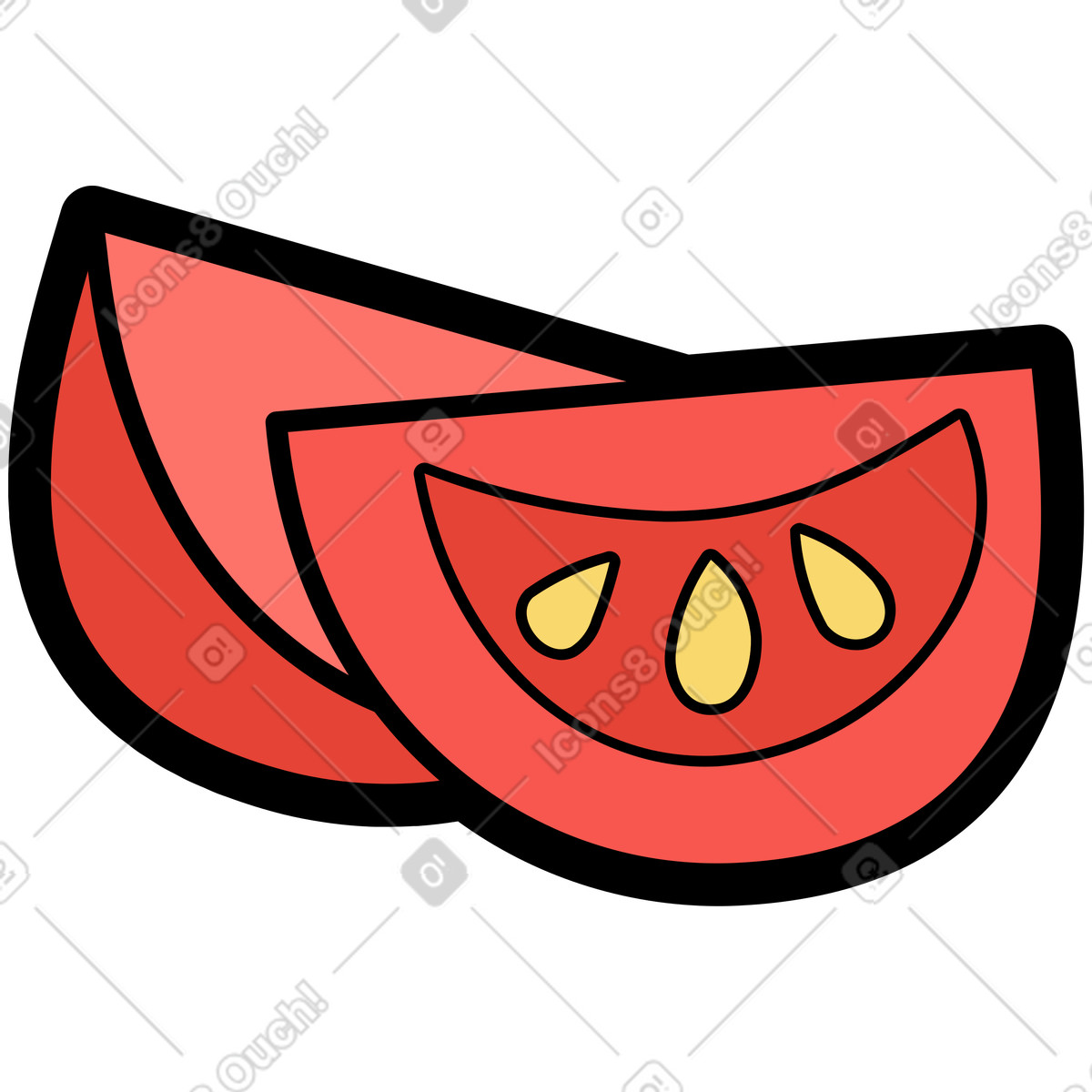 下载 Surr 风格的 番茄片 插画，支持 PNG、SVG 格式