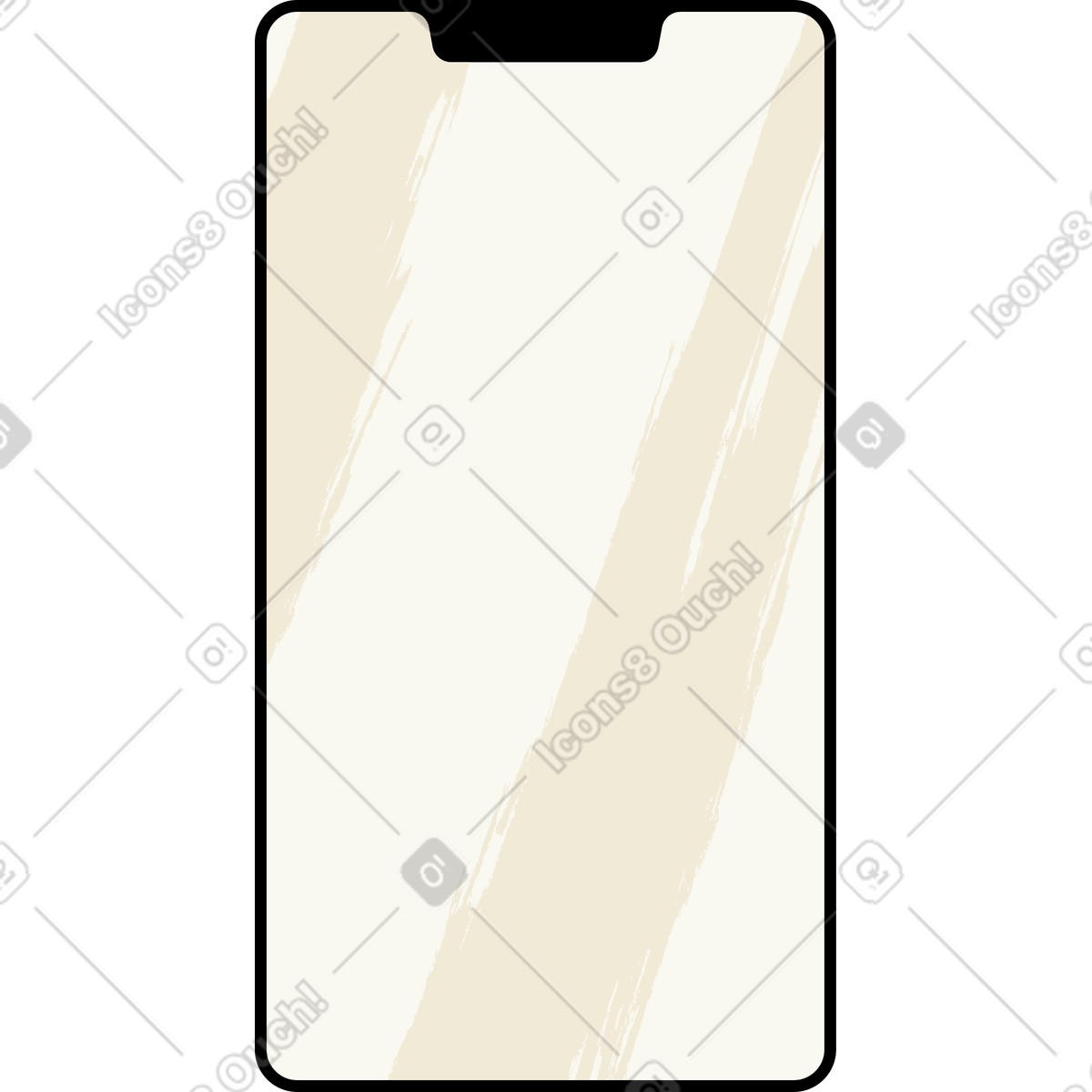 Bildschirmtelefon-Illustration im Juicy-Stil als Download in PNG, SVG