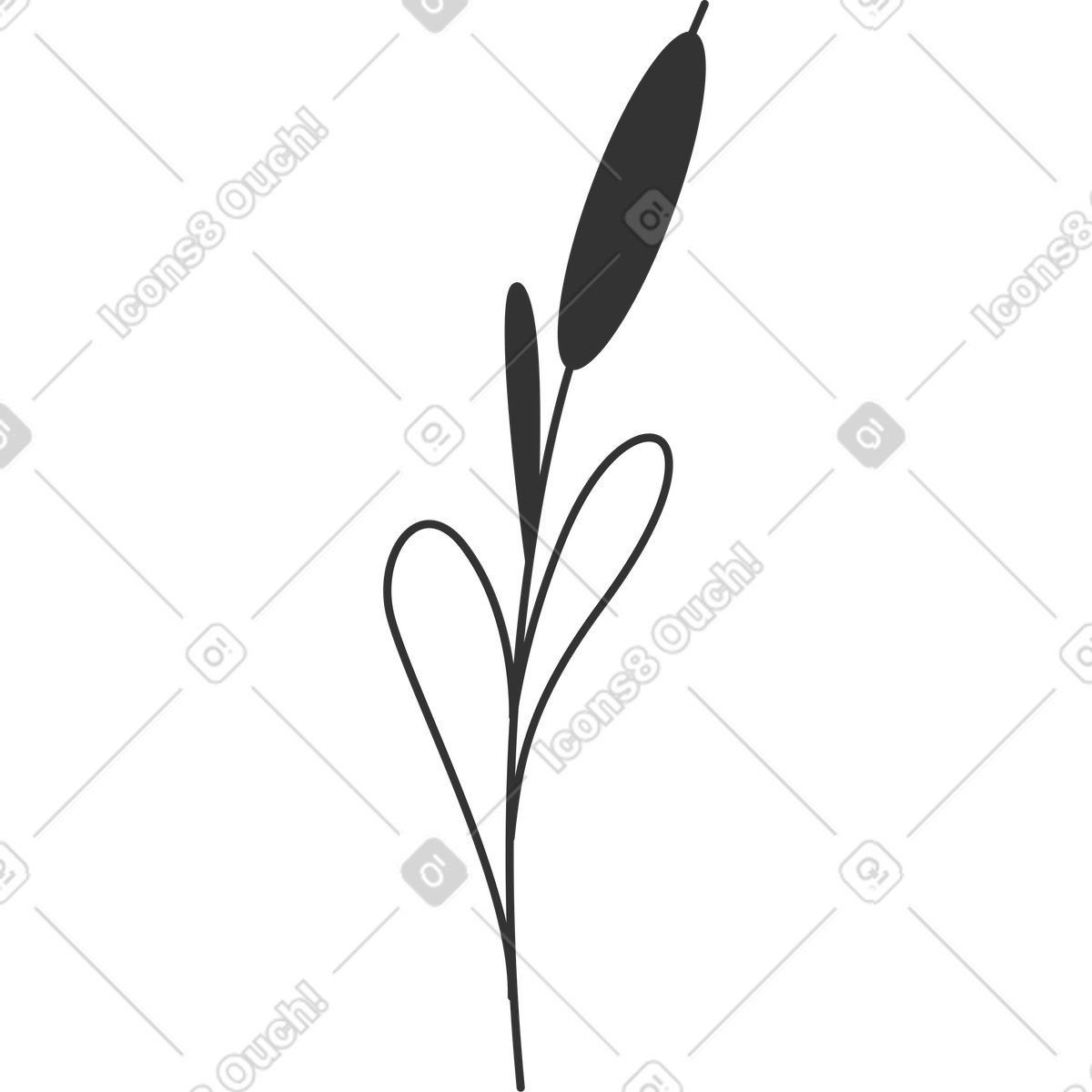 下载 Crayon 风格的 芦苇 插画，支持 PNG、SVG 格式