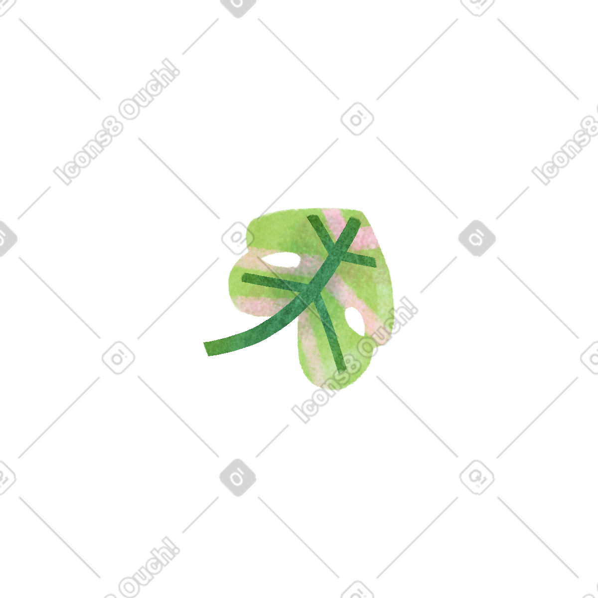 Ilustración Leave en estilo Jungle a descargar en PNG y SVG