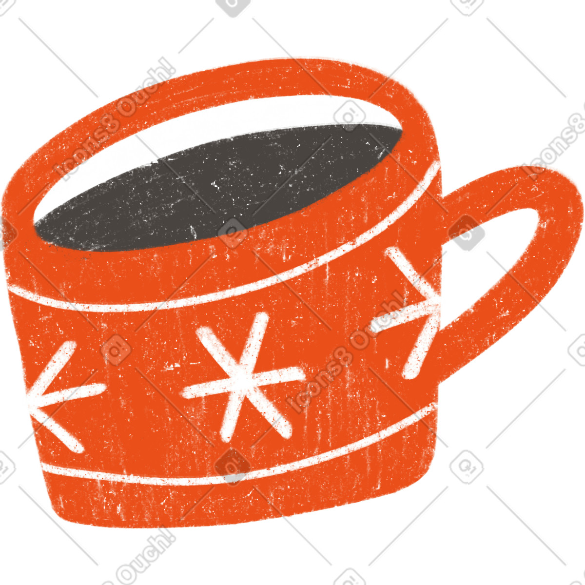 Ilustração de Handdrawn christmas cup em no estilo Experimental para baixar em PNG, SVG