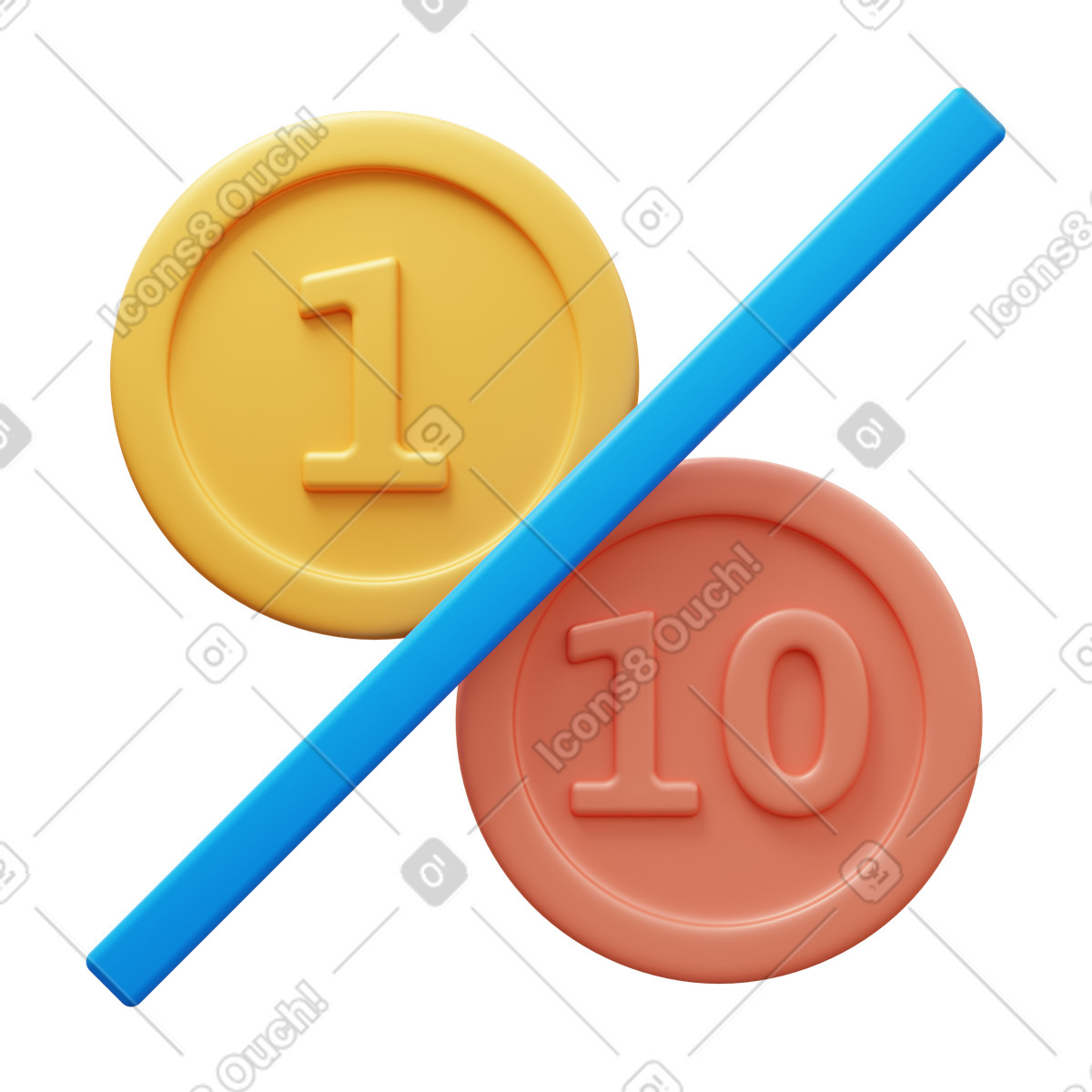 Price comparison illustration in 3D Fluency style download in PNG, SVG