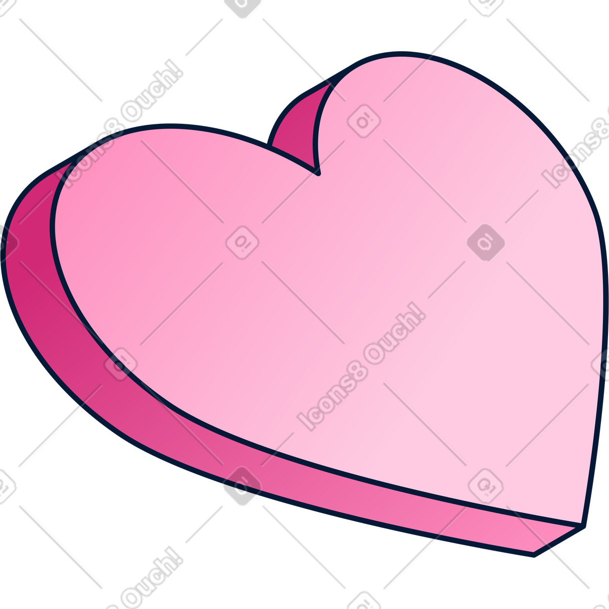 Cuore illustrazione in stile Neat scarica in PNG, SVG