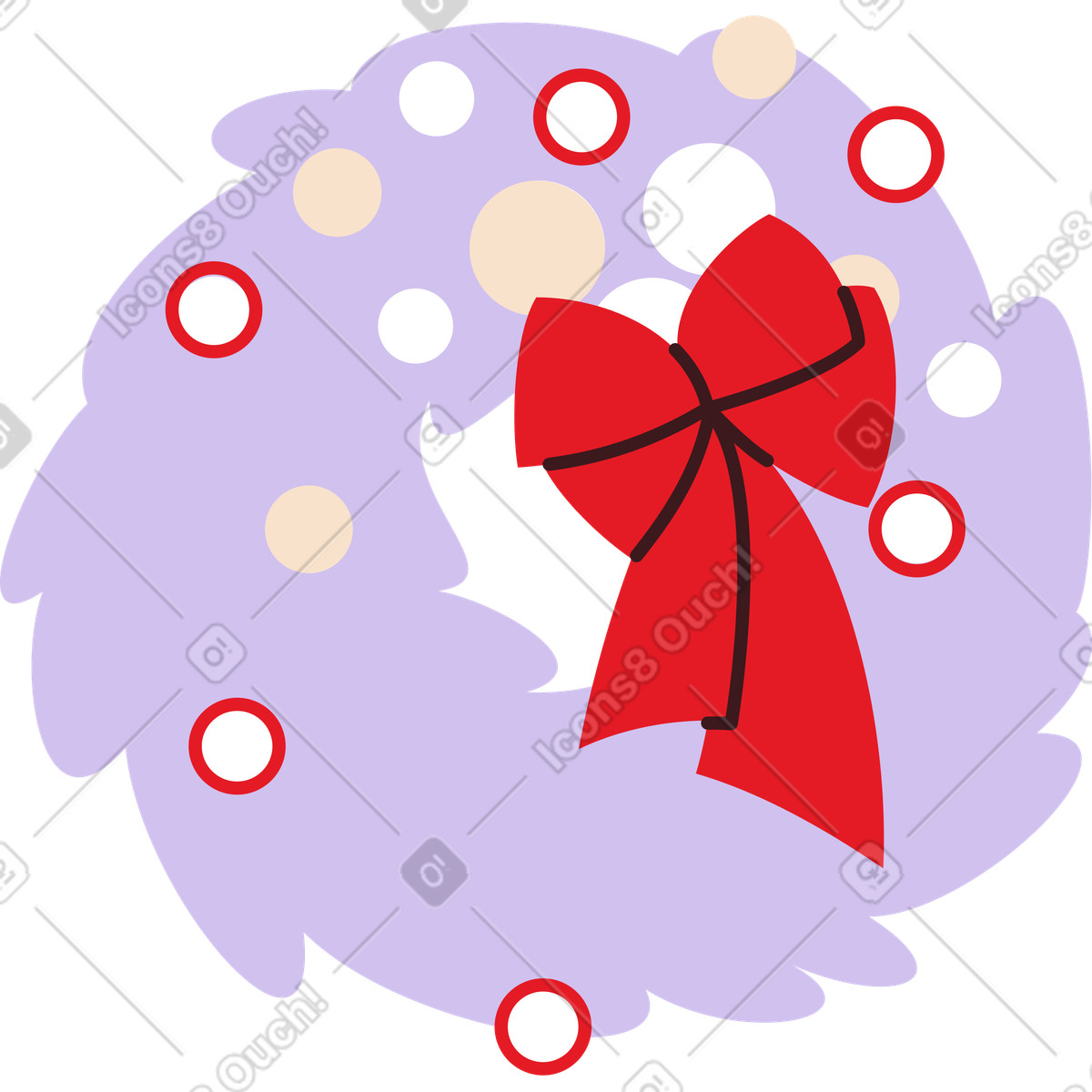 Ilustração de Guirlanda natal em no estilo Folks para baixar em PNG, SVG