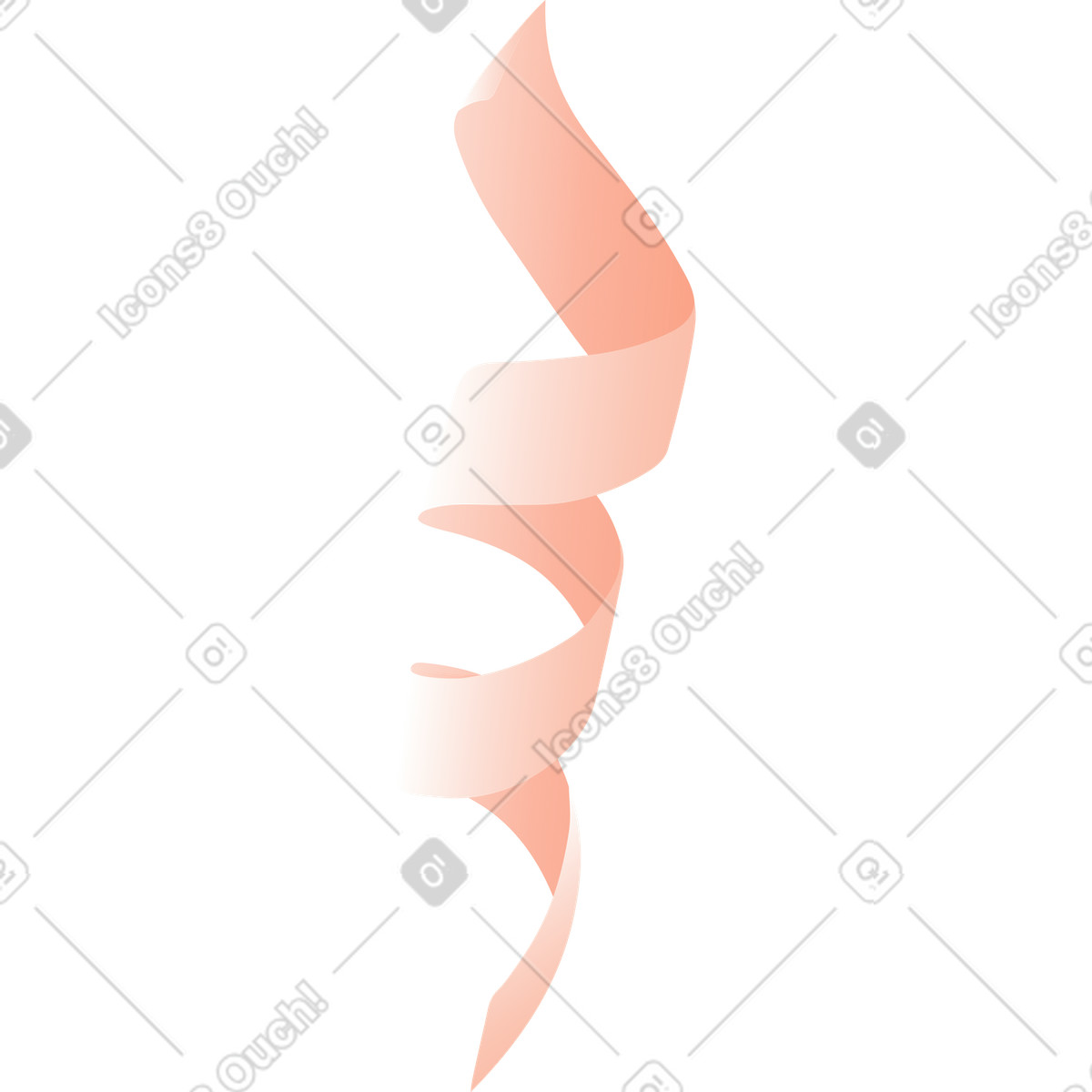 Serpentin-Illustration im Orange-Stil als Download in PNG, SVG