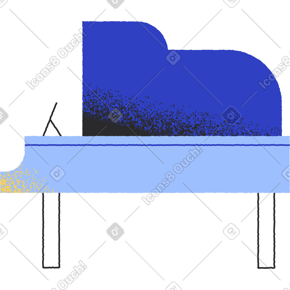 Pablo スタイルの ピアノ側面図 のイラストをPNG、SVG形式でダウンロード