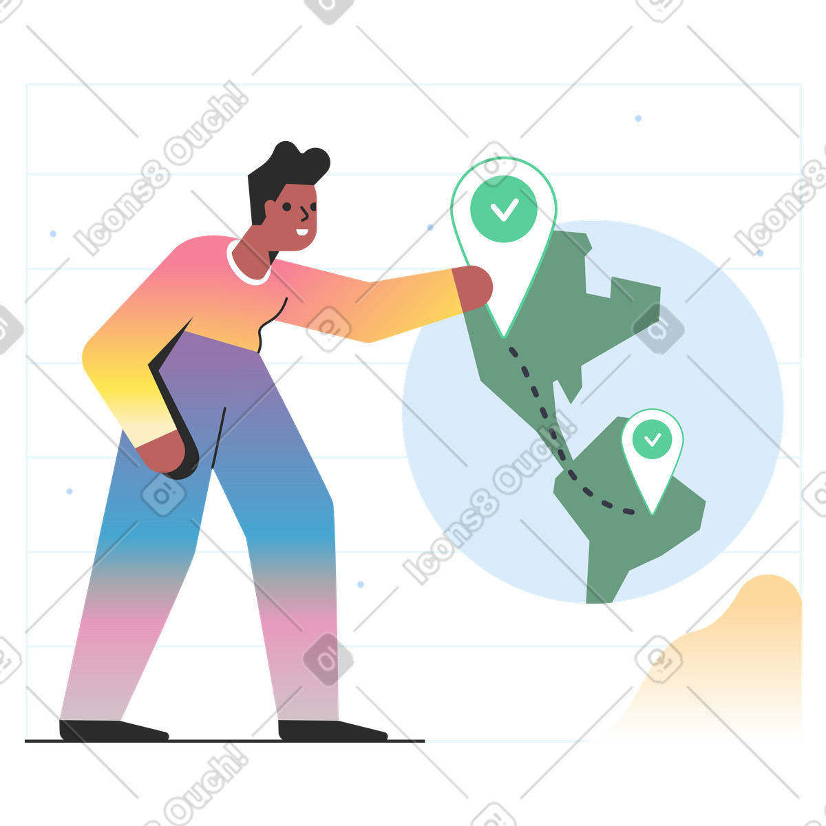 下载 Marginalia 风格的 计划一次旅行 插画，支持 PNG、SVG 格式