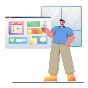 A friendly guide introducing a user to a new SaaS platform