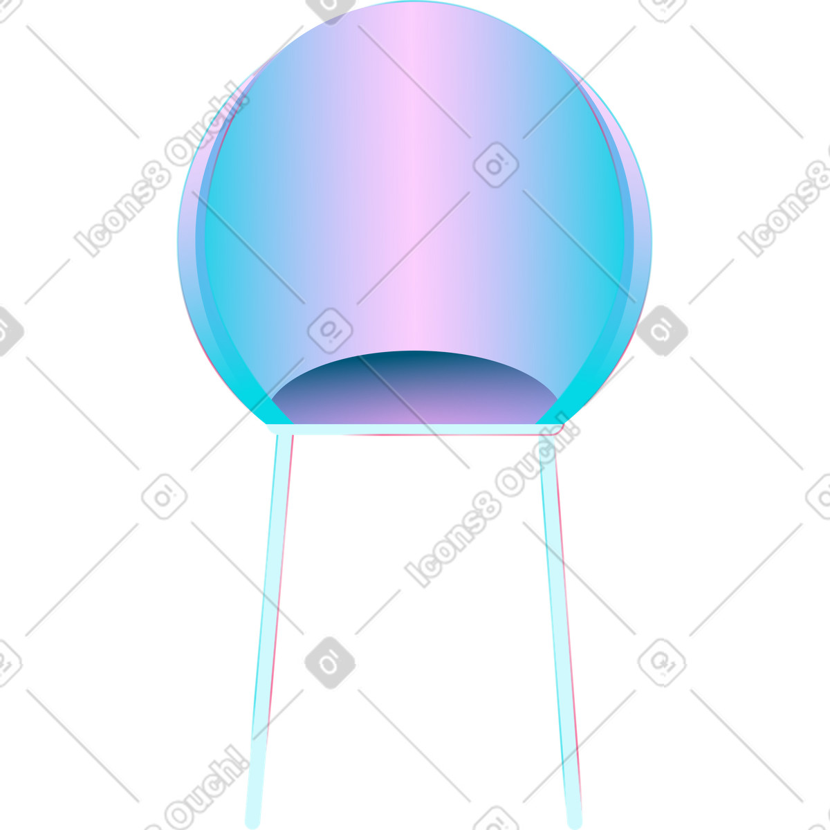 下载 Neon 风格的 椅子 插画，支持 PNG、SVG 格式