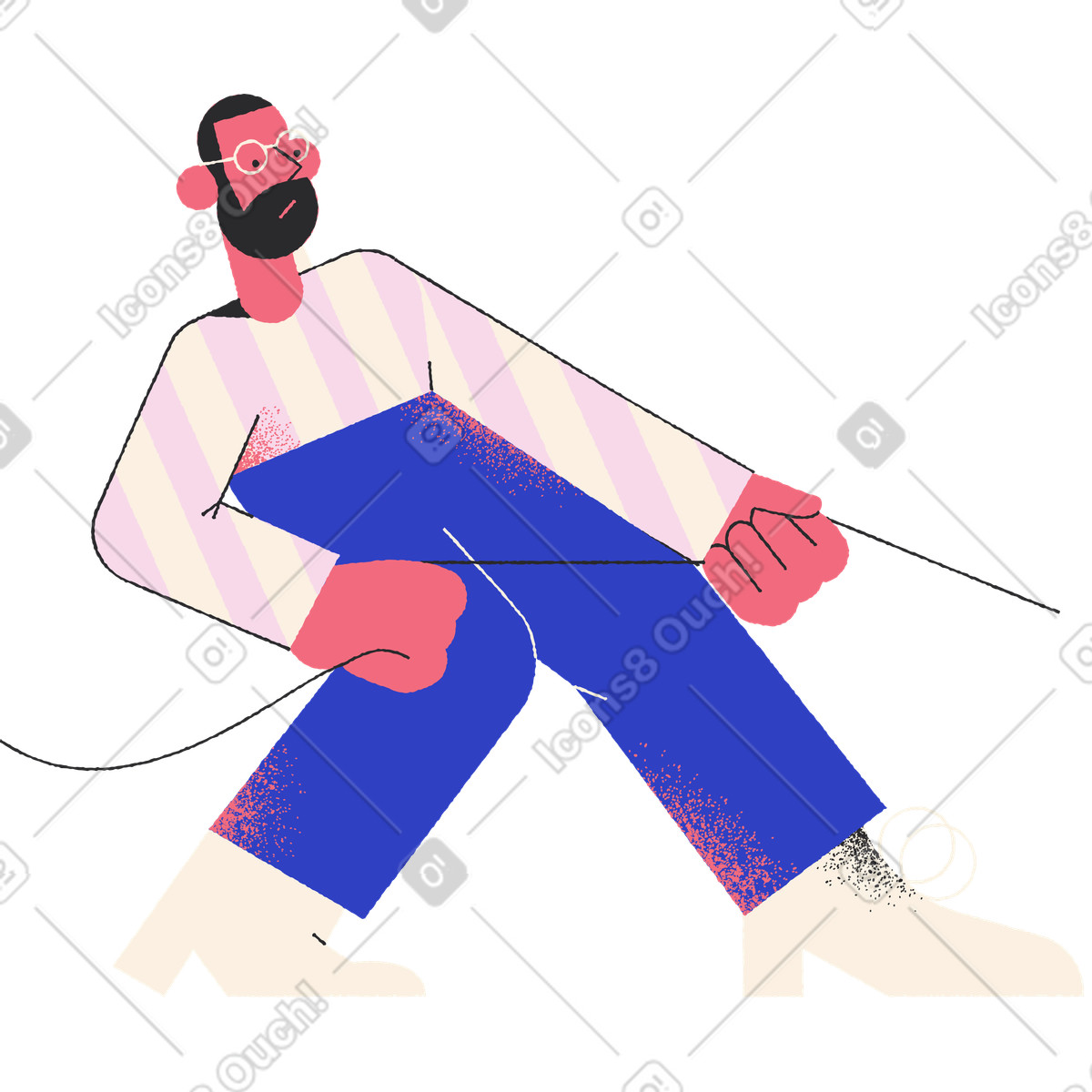 下载 Pablo 风格的 男子拉 插画，支持 PNG、SVG 格式