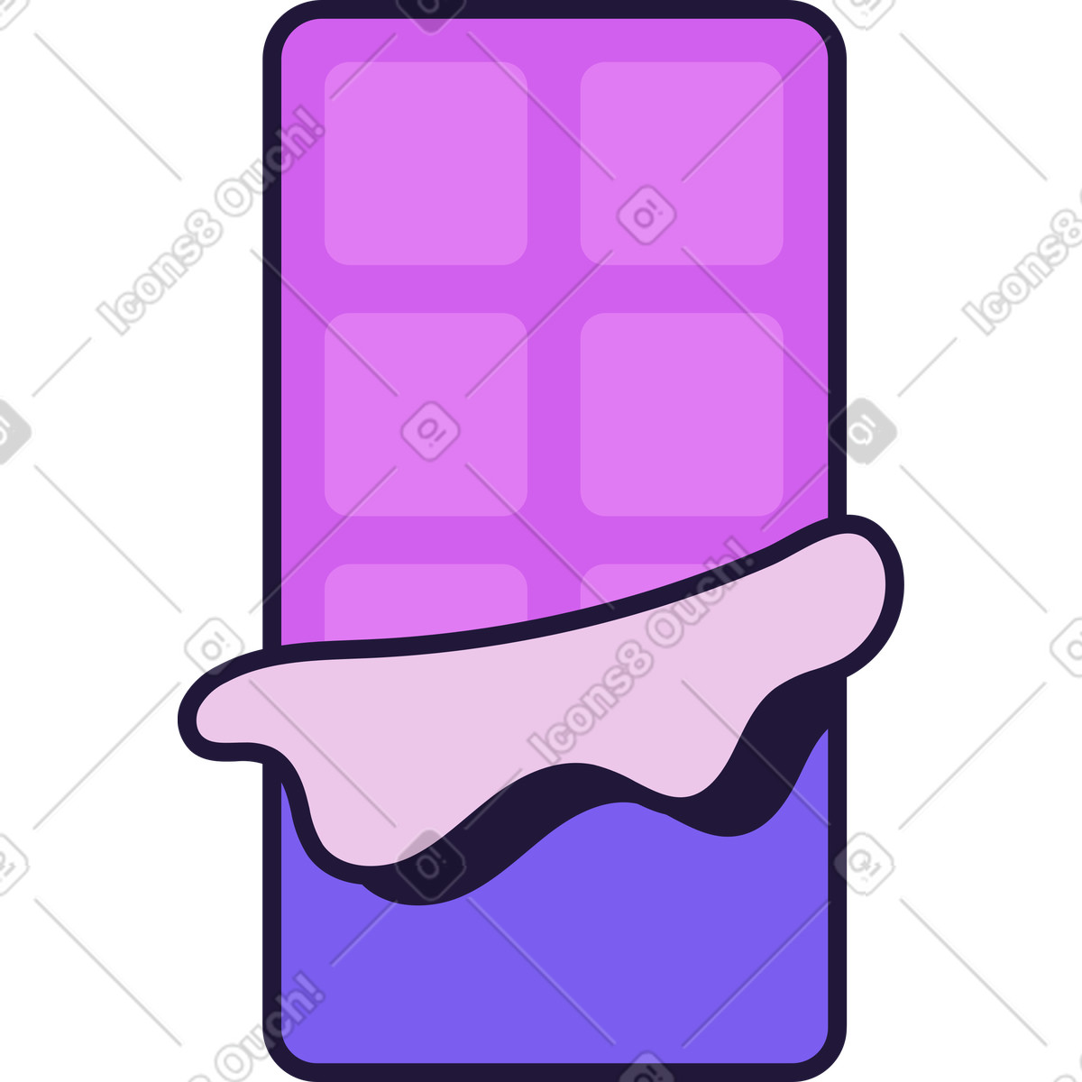 Chocolate illustration in Conifer style download in PNG, SVG
