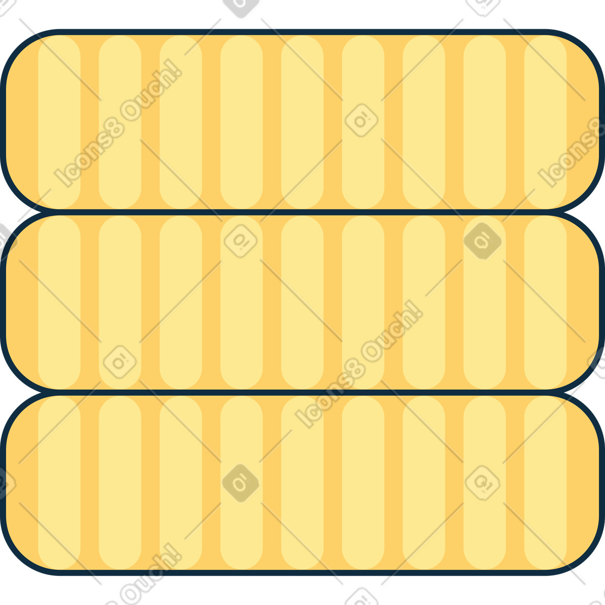 Three coins in a pile illustration in PNG, SVG