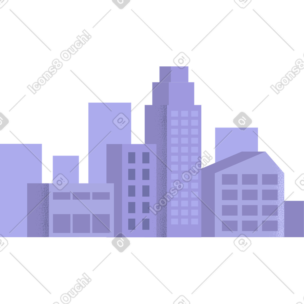 Ilustración Ciudad en estilo Pale a descargar en PNG y SVG