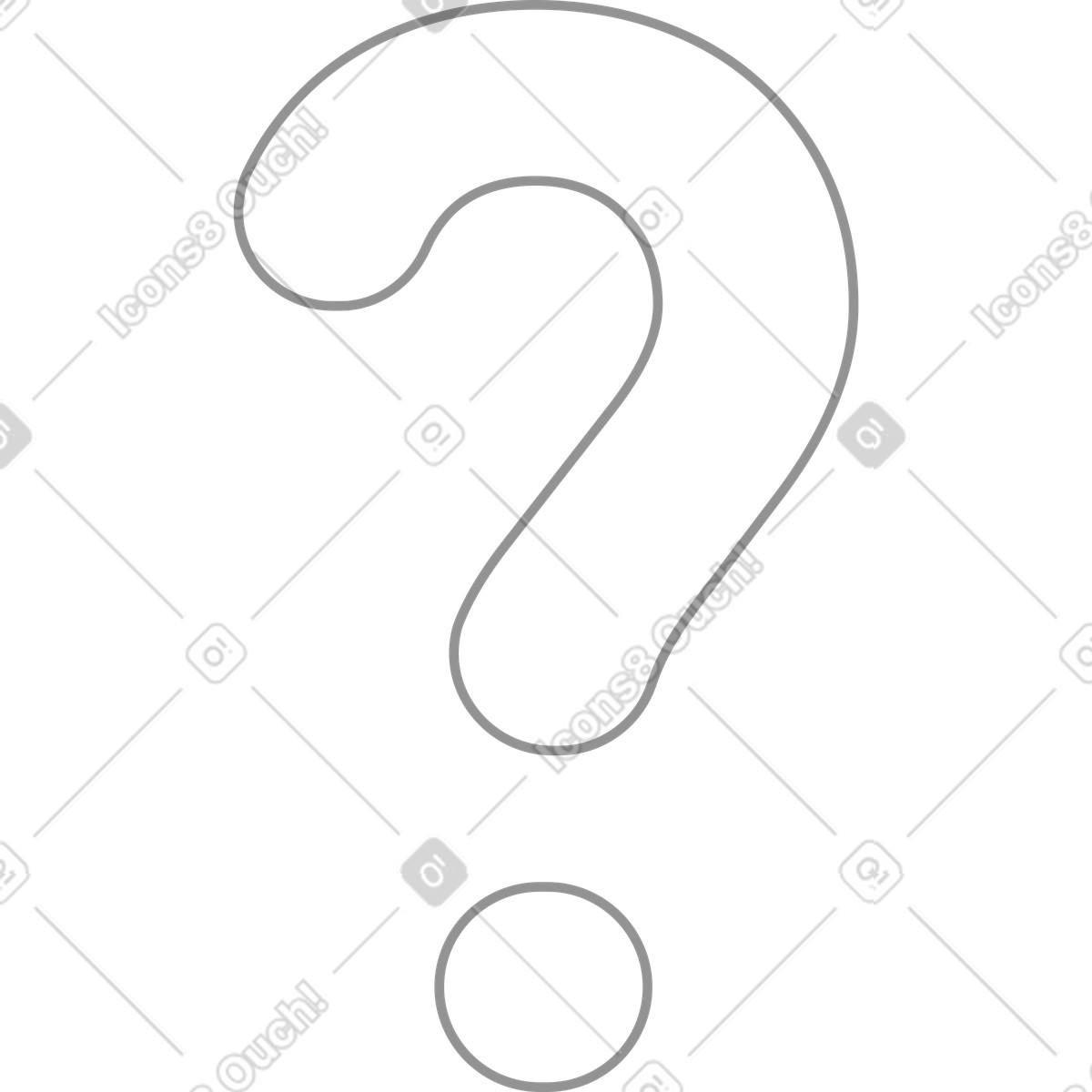 Punto interrogativo lineare illustrazione in stile Concept scarica in PNG, SVG