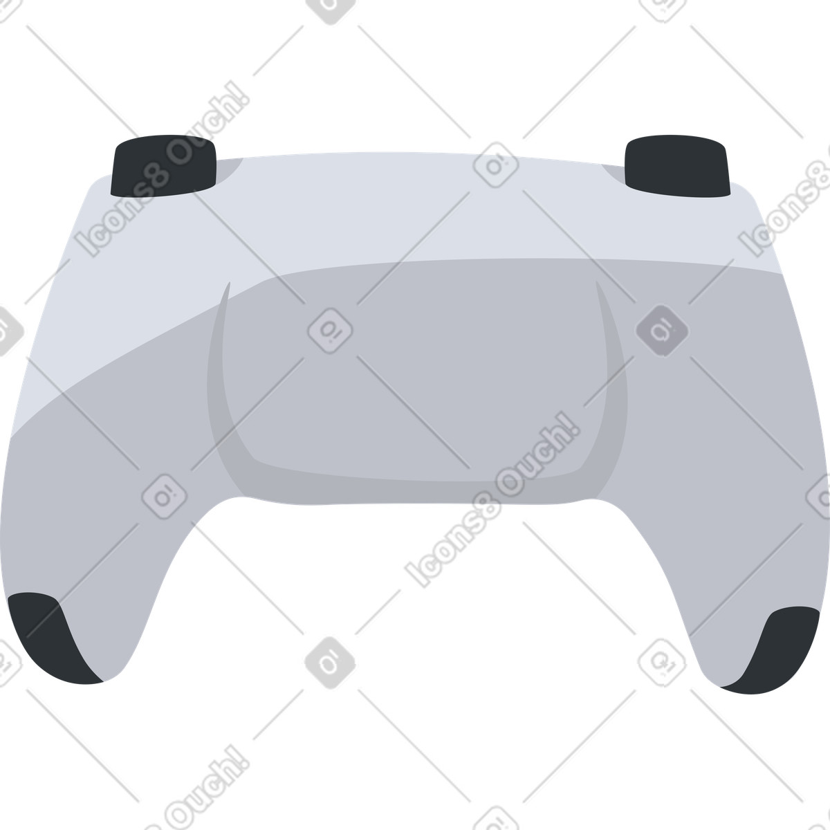 Gamepad per la vista posteriore della console di gioco illustrazione in stile Lagom scarica in PNG, SVG