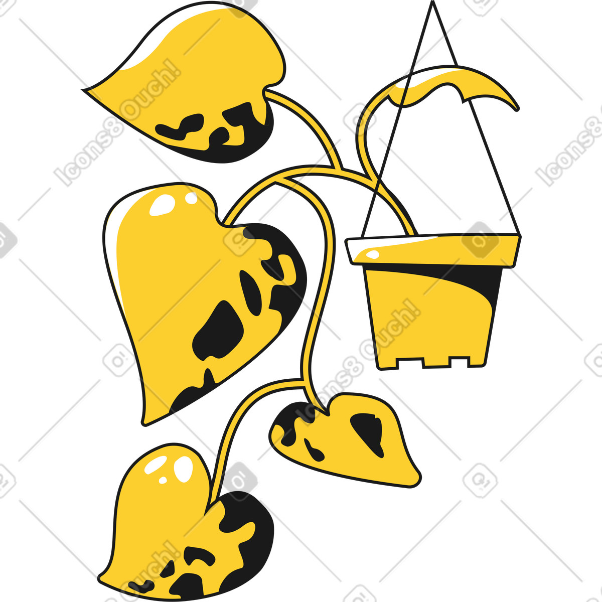 Illustration Plante dans le style Taxi à télécharger aux formats PNG, SVG