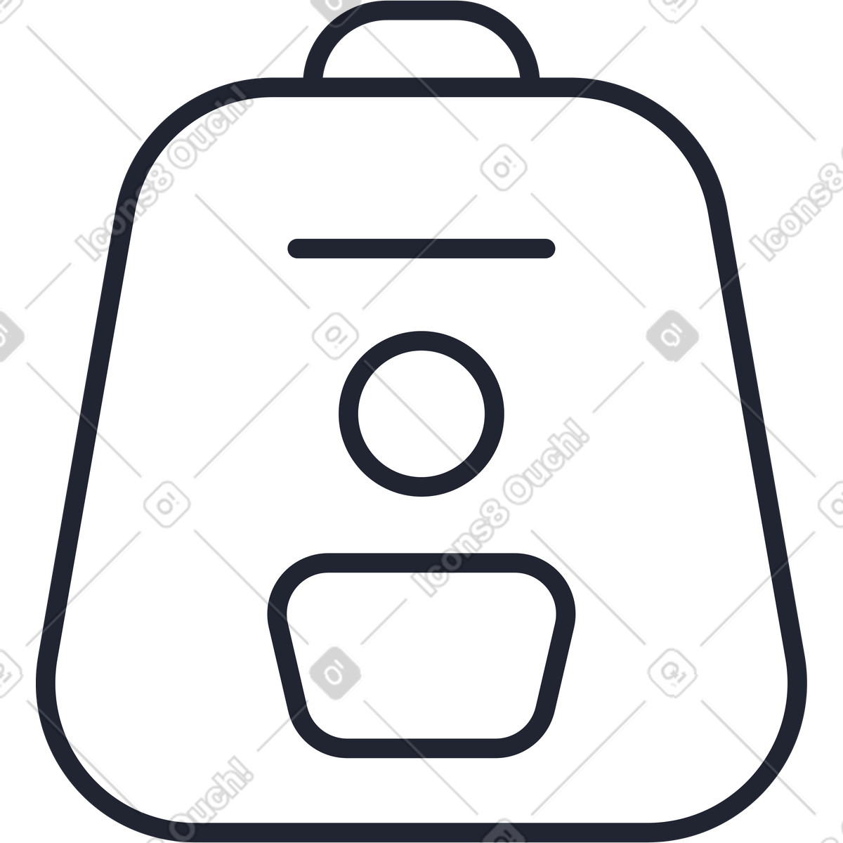 Ilustração de Mochila branca em no estilo Pablita para baixar em PNG, SVG