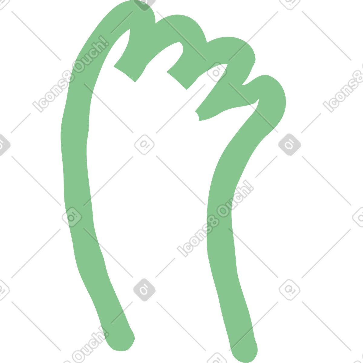 Mano illustrazione in stile Stripy scarica in PNG, SVG