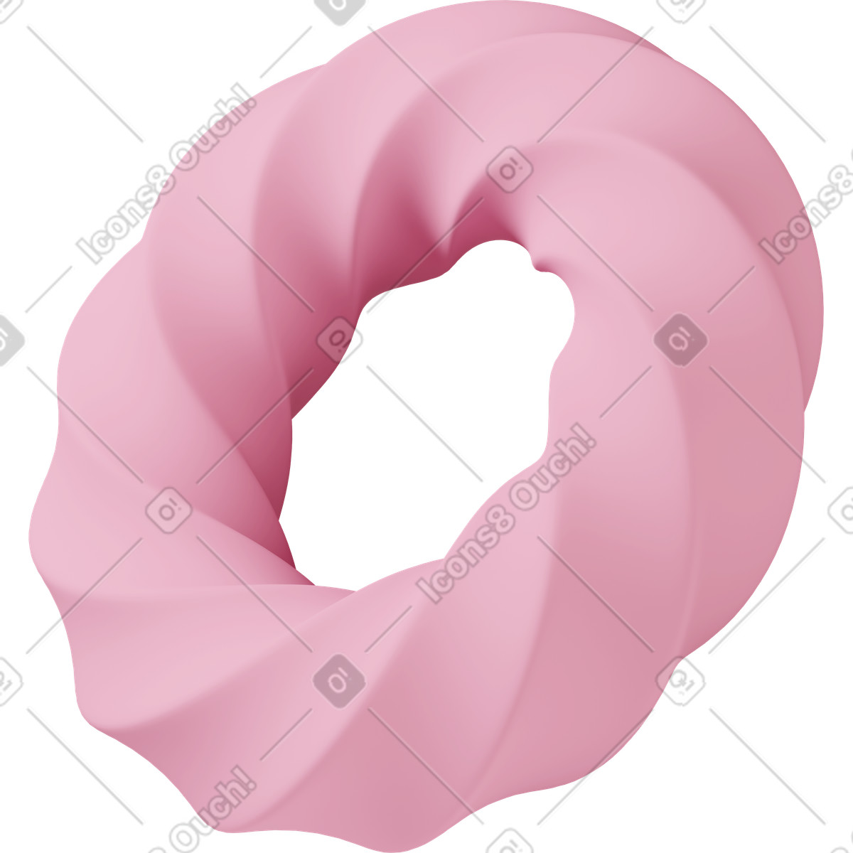 Ilustração de Twisted torus em no estilo 3D Casual life para baixar em PNG, SVG