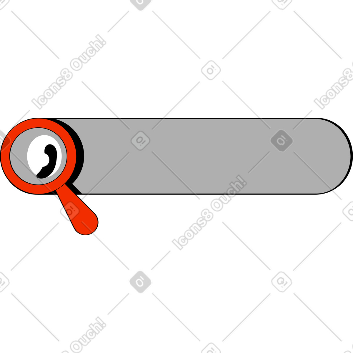 Looney 스타일의 검색 라인 일러스트레이션 PNG, SVG 다운로드
