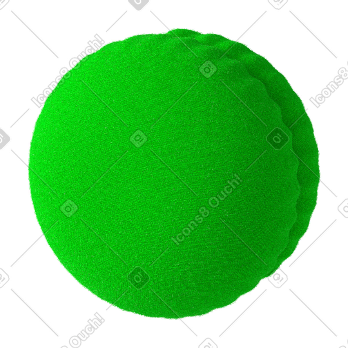 Ilustração de Botão redondo 3d macio verde em no estilo Plush icons para baixar em PNG, SVG