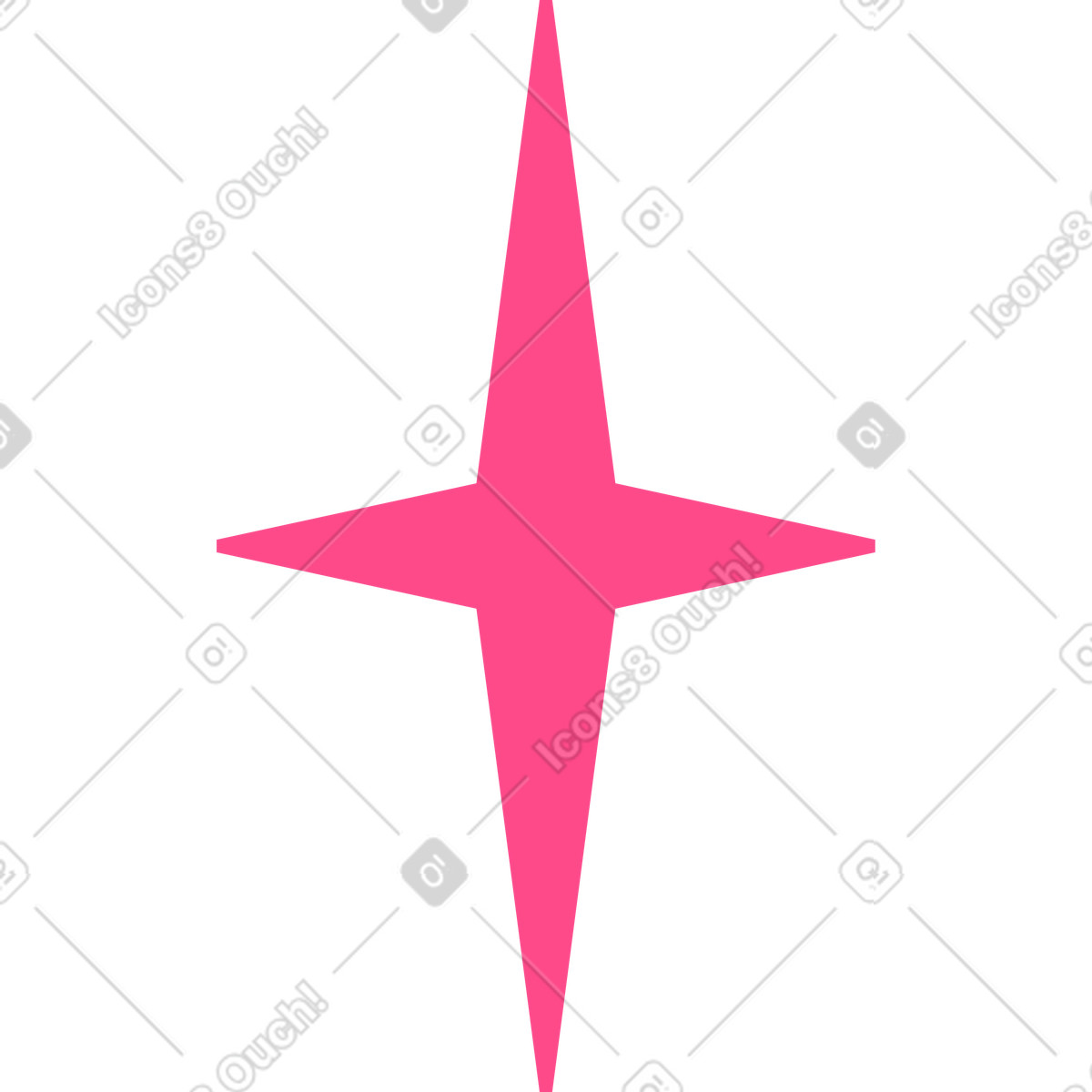 Rosa stern-Illustration im Space-Stil als Download in PNG, SVG
