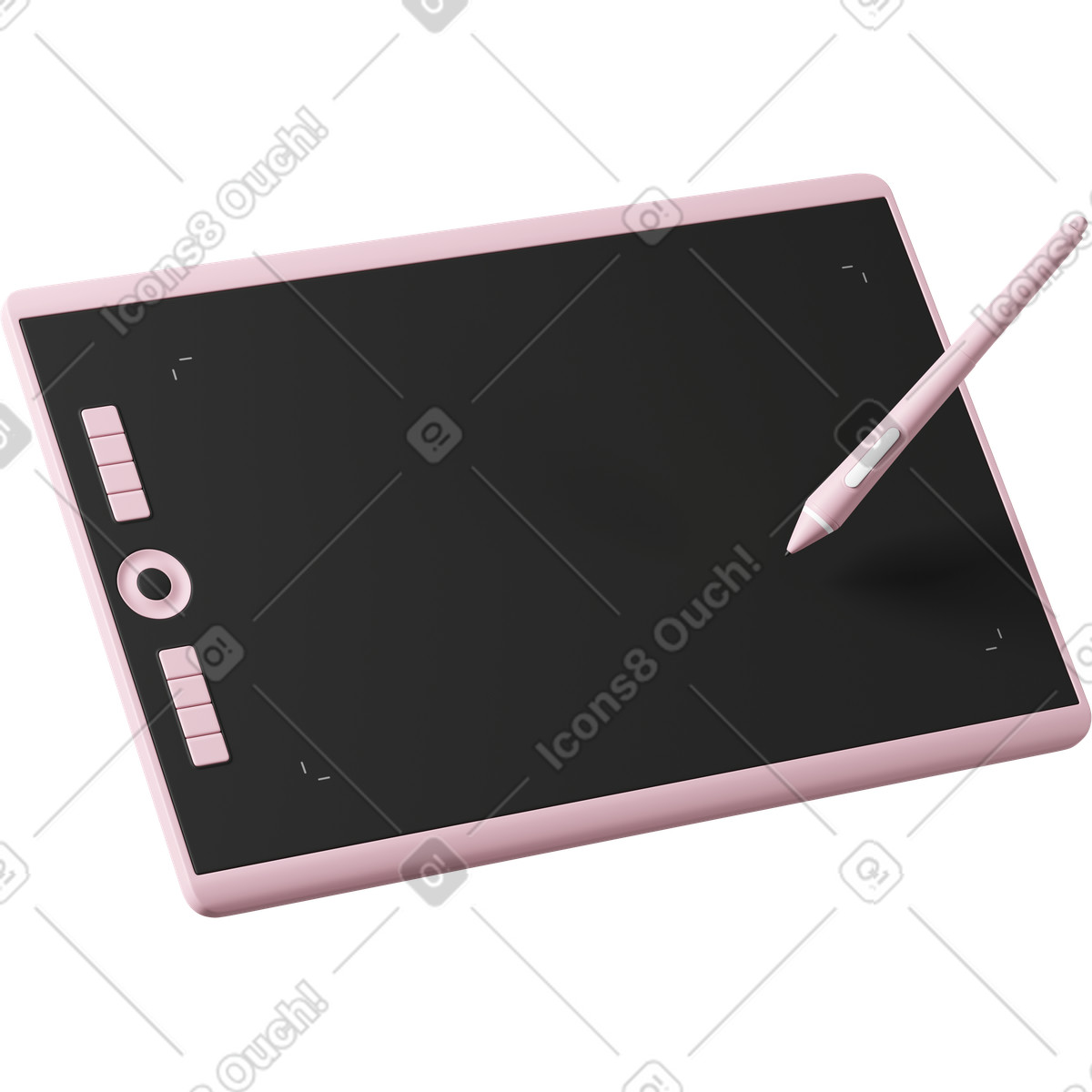 3D Casual life 스타일의 Tablet 일러스트레이션 PNG, SVG 다운로드