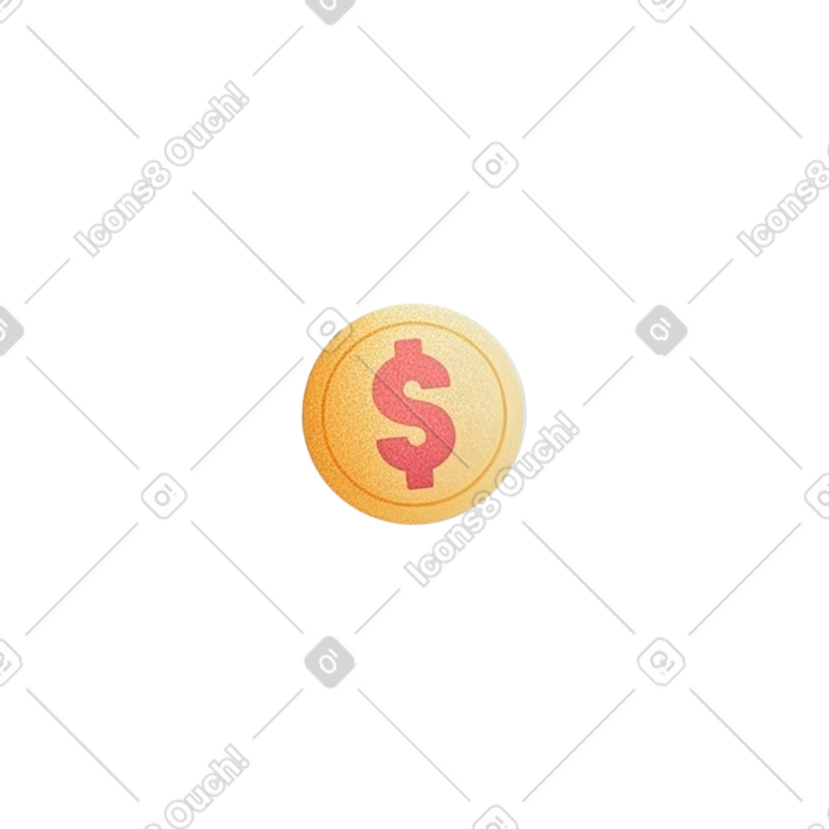 Illustration Pièce d'un dollar dans le style Grainy à télécharger aux formats PNG, SVG