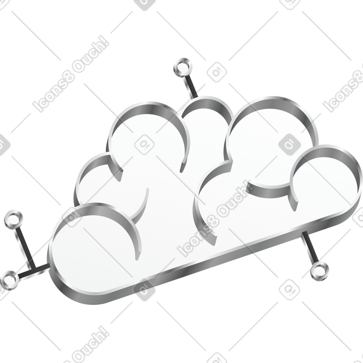 Illustration Brain dans le style Token à télécharger aux formats PNG, SVG