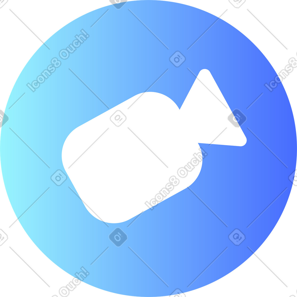 Icona della videocamera illustrazione in stile Azure scarica in PNG, SVG