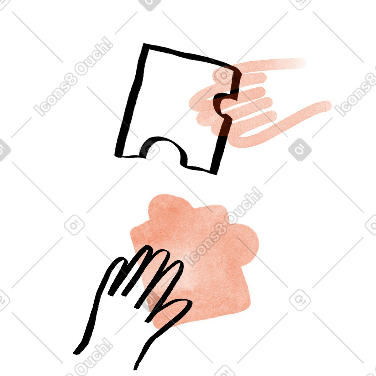 Finishing a puzzle brainstorm coming up with the ideas working on project or solutions to problem animated illustration in Hand-drawn animation style download in GIF, Lottie (JSON), AE