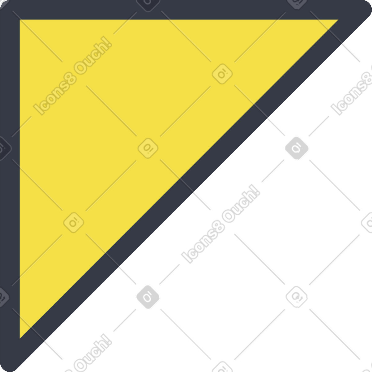Illustration animée Yellow triangle with outline dans le style Abstract à télécharger aux formats GIF, Lottie (JSON), AE