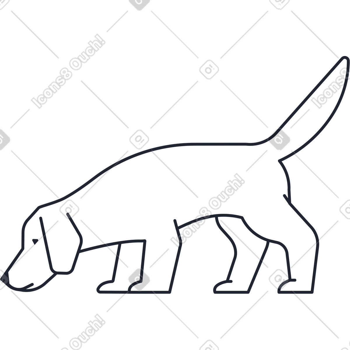Illustration Chien dans le style Pablita à télécharger aux formats PNG, SVG