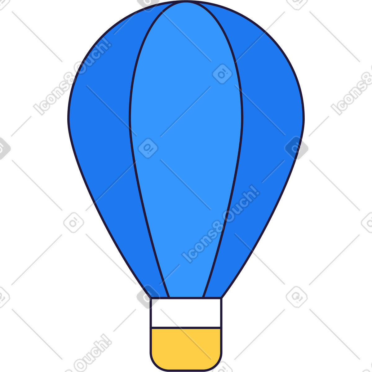 下载 Conifer 风格的 热气球 插画，支持 PNG、SVG 格式