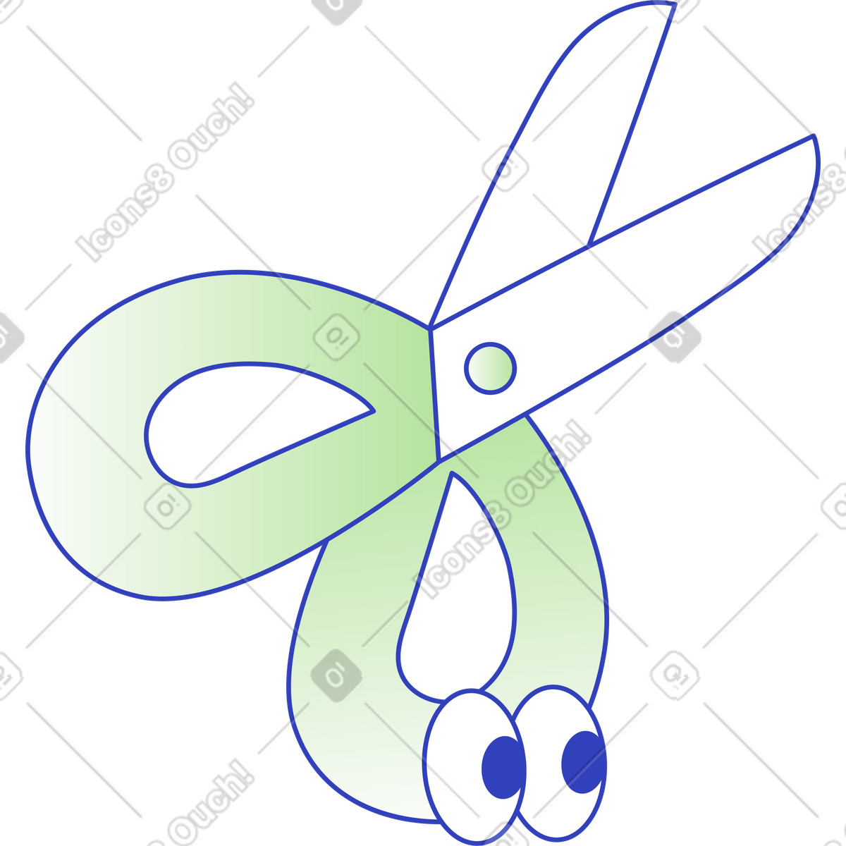 Scissors illustration in Eyeful style download in PNG, SVG
