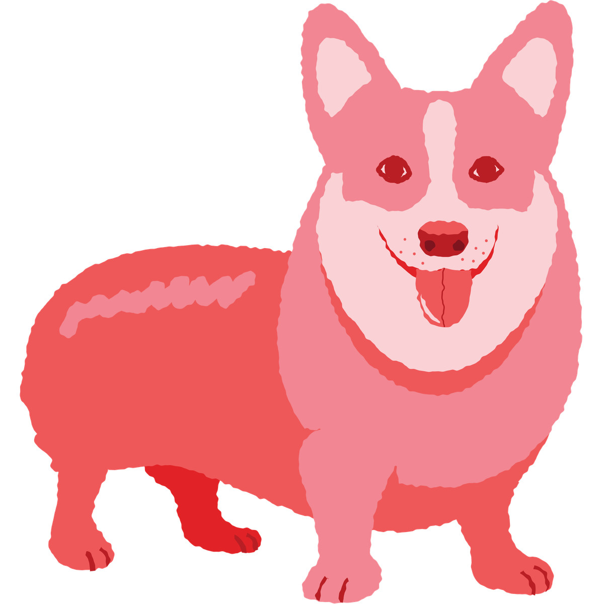 Ilustración Corgi dog en estilo Cherry a descargar en PNG y SVG