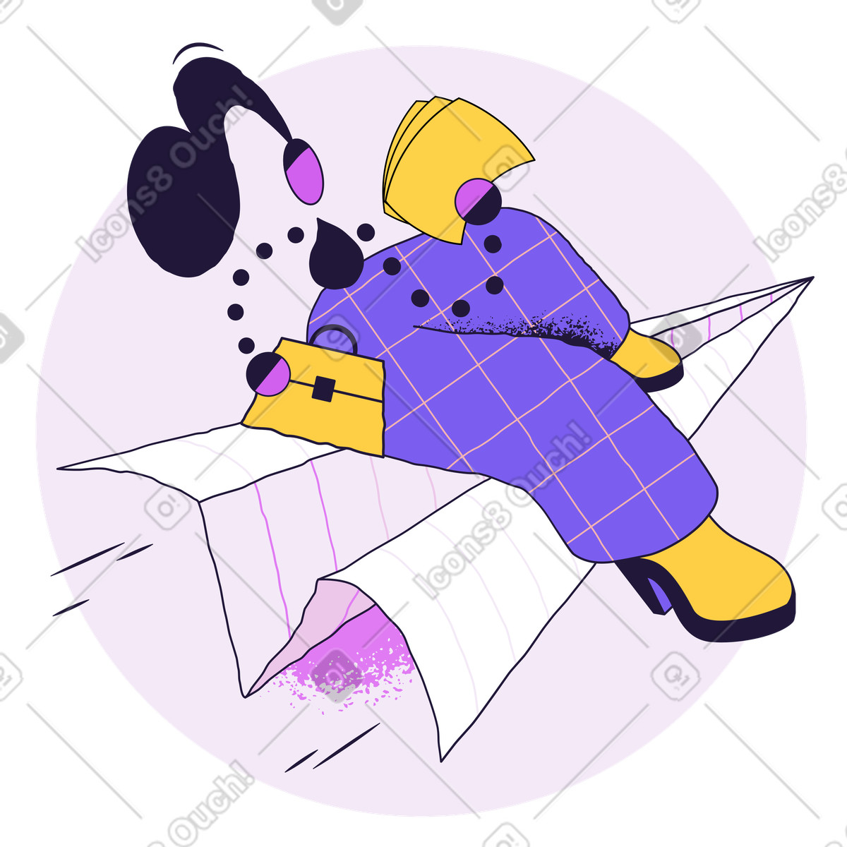 Ilustração de Enviando email em no estilo Conifer para baixar em PNG, SVG