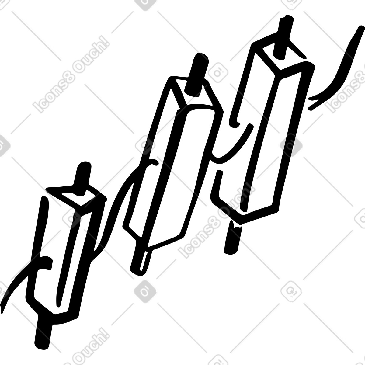 Candele giapponesi illustrazione in stile Line scarica in PNG, SVG