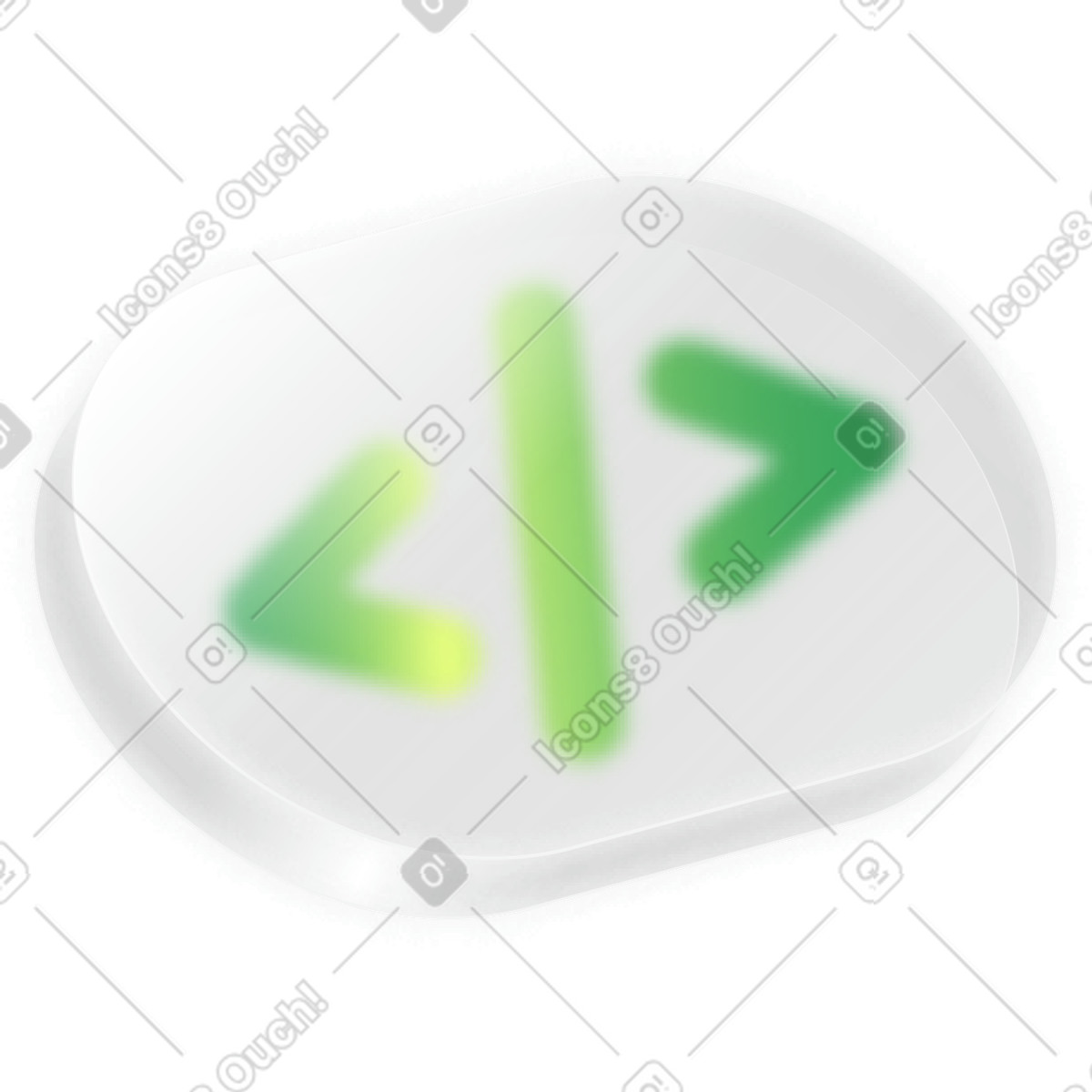 Code sign on plate illustration in PNG, SVG